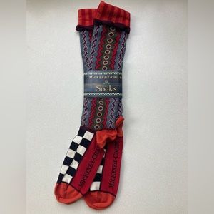 MacKenzie-Childs “Ricky Rack” Knee Socks Ladies OS